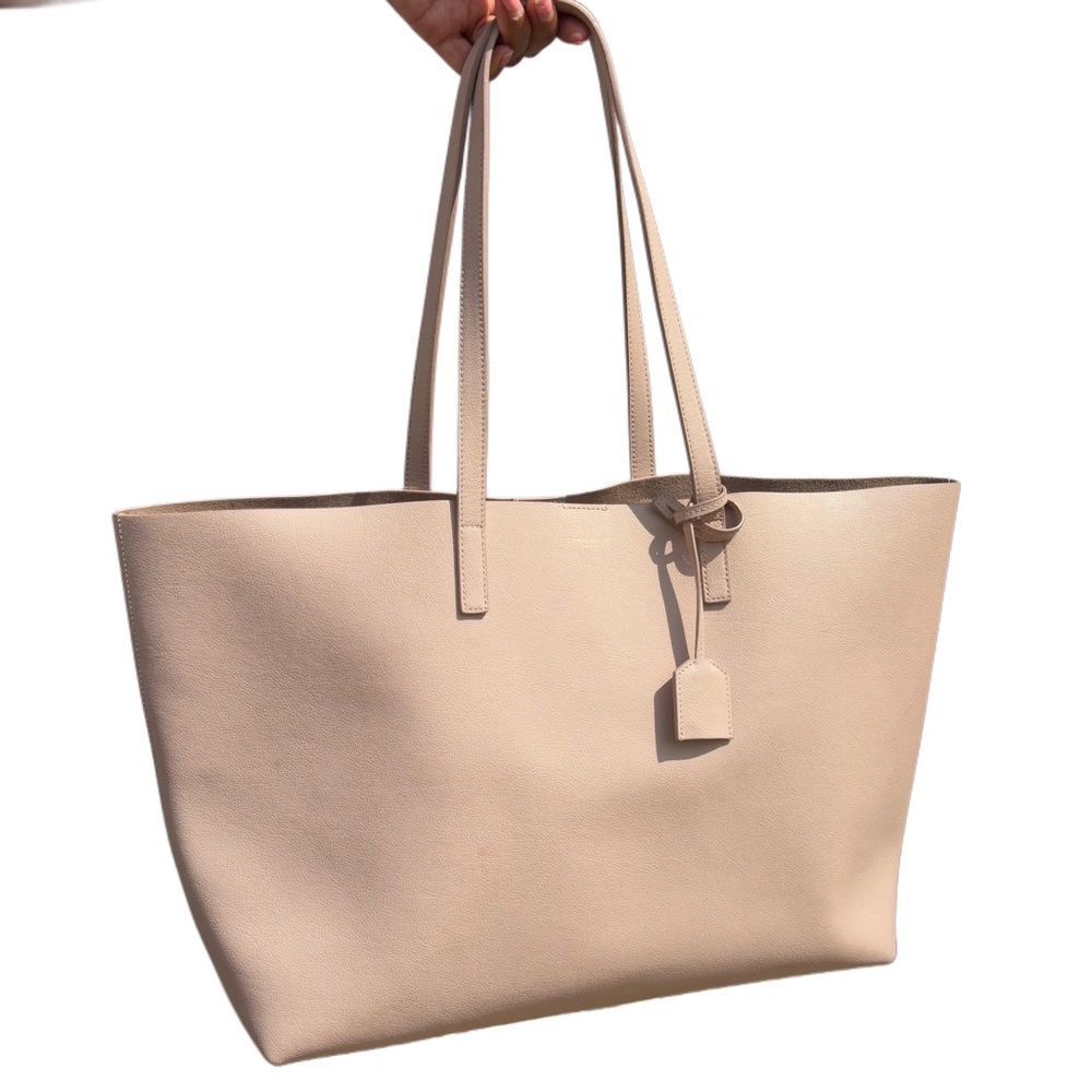 Saint Laurent Light Pink Leather Tote
